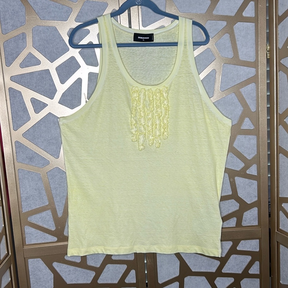 DSQUARED2‎ Sky yellow Tank top Size XL